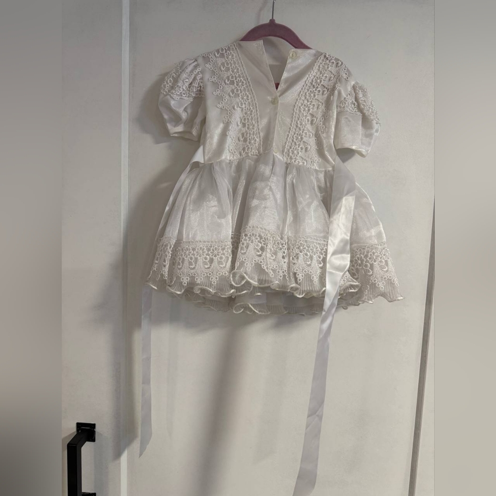 Elegant White Lace Kids Top Made in USA